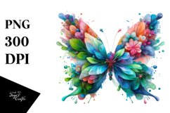 Abstract Vibrant Butterfly PNG Product Image 3