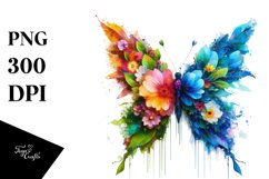 Abstract Vibrant Butterfly PNG Product Image 3