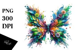 Abstract Vibrant Butterfly PNG Product Image 1