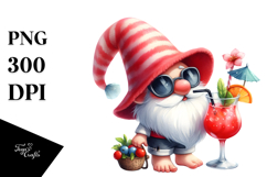 Whimsical Gnome in Summer Clothes, PNG Product Image 1