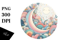 Pastel Moon Celestial Clipart Product Image 3