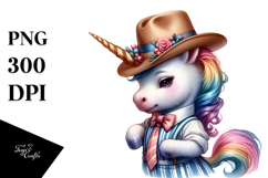 colorful Baby Unicorn in West Coast Swing Dancer Attire Product Image 1