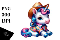colorful Baby Unicorn in West Coast Swing Dancer Attire Product Image 1
