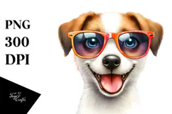 Funny Dog with Sunglasses PNG Product Image 1