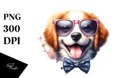 Funny Dog with Sunglasses PNG Product Image 1