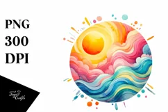 Colorful Simple Baby Sun | Sublimation Clipart Product Image 3