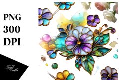 Watercolor Luxury Flower Splash Clipart Product Image 1
