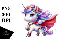 Cute Unicorn Posing Hero Clipart Product Image 3