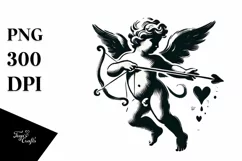 Simple Paint Brush Cupid PNG Product Image 1