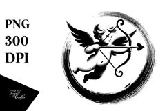 Simple Paint Brush Cupid PNG Product Image 1
