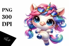 Dancing Baby Unicorn, Goofy and Expressive PNG Product Image 1