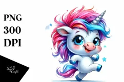 Dancing Baby Unicorn, Goofy and Expressive PNG Product Image 3
