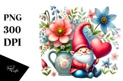 Colorful Adorned Gnome Holding Heart Product Image 1