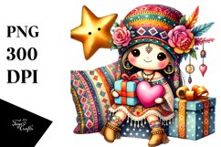Gift with Heart on Star PNG Product Image 1