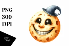 Funny Moon Goofy Smile Halloween | Sublimation Clipart Product Image 1