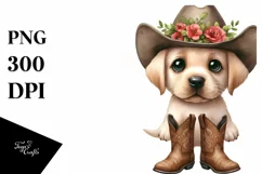 Watercolor Labrador Retriever Baby Boots|Cartoon Product Image 1