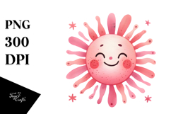 Whimsical Smiling Sun PNG Product Image 1