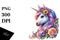 Colorful Baby Unicorn in Buenos Aires Street PNG Product Image 3