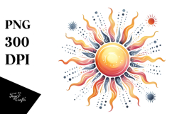 Whimsical Smiling Sun PNG Product Image 1