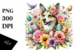 Watercolor Colorful Easter Dog |T-shirt, Mug, Tumbler Product Image 8