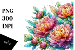 Vibrant Wooden -like Peony PNG Product Image 1
