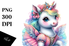 colorful Baby Unicorn in Minuet Dancer Attire Product Image 1