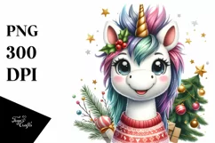 Unicorn with Punk Haircut PNG Product Image 1