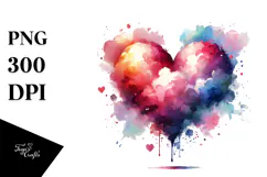 Paintbrush Style Heart PNG Product Image 1