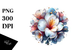 Abstract -Like Freesia with Golden Insertions PNG Product Image 1