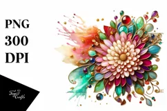 Watercolor Luxury Flower Splash Clipart Product Image 3