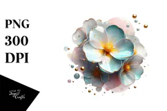 y Golden Watercolor Primrose PNG Product Image 1