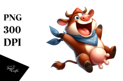 Silly Cartoon Bear with Bandana, Transparent PNG Product Image 1