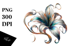 Abstract Glossy Lily PNG Product Image 1