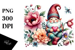 Gnome on Flower PNG Product Image 1