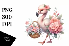 Baby Flamingo Rhododendron Clipart Product Image 1