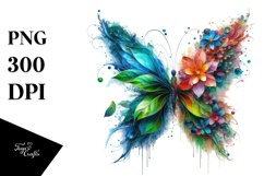 Abstract Vibrant Butterfly PNG Product Image 1