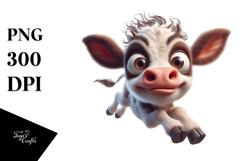 Baby Calf with Comically Large Udder PNG Product Image 1