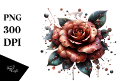 Abstract Glossy Camellia PNG Product Image 1
