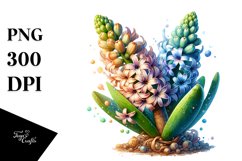 Detailed Hyacinth Stained Sublimation Clipart Product Image 3