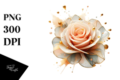 Rose Watercolor Splash PNG Product Image 1