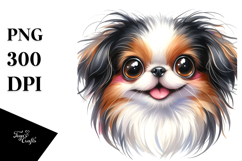 Cute Japanese Chin with Big Eyes PNG Product Image 1