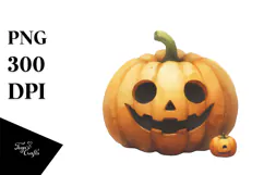 Jack-o'-lantern Caricature for Holidays, PNG Product Image 1