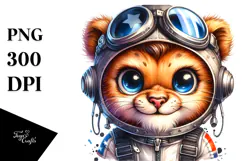 Baby Lion with Punk Look PNG Product Image 1