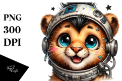 Energetic Lion with Punk Look, Transparent PNG Product Image 1