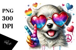 Puppy Victory Sign PNG Product Image 1