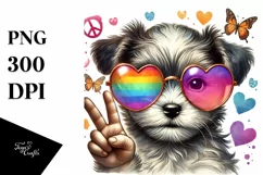 Puppy Victory Sign PNG Product Image 1