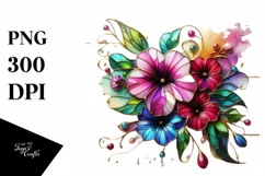 Watercolor Luxury Flower Splash Clipart Product Image 1