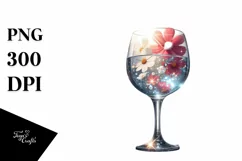 Artistic Jar Filled with Cosmos and Flowers | Sublimation Product Image 1