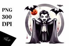 colorful,Vampire, Watercolor PNG Product Image 3