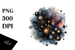 y Golden Watercolor Cosmos PNG Product Image 1